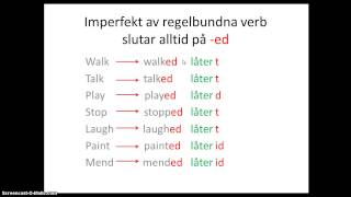 Att böja regelbundna verb i imperfekt i engelskan [upl. by Myke]