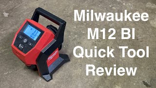 Milwaukee M12 BI Battery Inflator Quick Tool Review [upl. by Dej653]