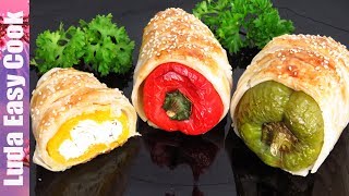 ЭФФЕКТНАЯ Праздничная закуска ФАРШИРОВАННЫЙ ПЕРЕЦ В ТЕСТЕ Вкусно и Просто Люда Изи Кук ЗАКУСКИ [upl. by Phineas]