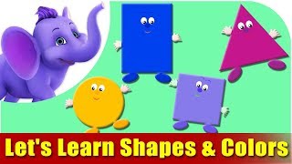 Lets Learn Shapes amp Colors  Preschool Learning [upl. by Cown]