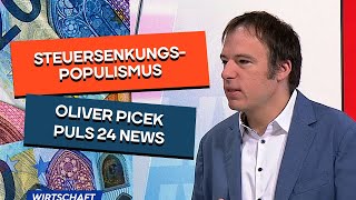 Populistische Steuersenkungen schwächen den Sozialstaat Oliver Picek bei PULS 24 News [upl. by Ainoval650]