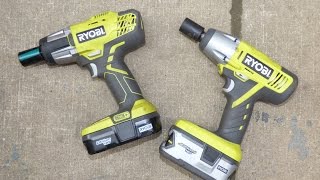 Ryobi 18v Compact battery vs High Capacity battery [upl. by Callean]