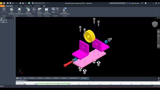 Autodesk Inventor 2025  Assembly Membuat Pulley Support  4K 60fps [upl. by Rogovy836]