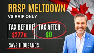 RRSP Meltdown vs RRIF Minimum Withdrawal Save Thousands [upl. by Ebbarta]