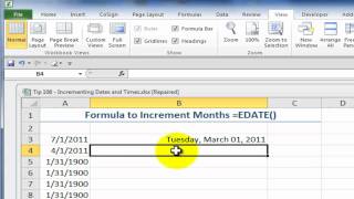 Use Excels AutoFill Options and Formulas to Increment Series of Dates [upl. by Acina]