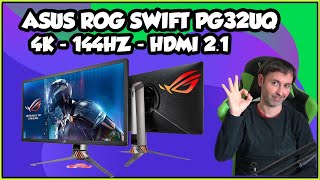 MONITOR ASUS ROG SWIFT PG32UQ  4K  144HZ  HDMI 21  CODEÁNDOSE CON LOS MEJORES DE SU CATEGORÍA 💪 [upl. by Rozanne]