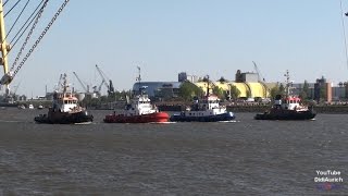 827 Hafengeburtstag Hamburg Das Schlepperballett auf der Elbe Party im Hafen [upl. by Nylimaj]