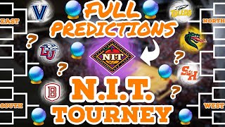 FULL March Madness NIT Tournament 2023 Bracket Predictions [upl. by Eelyek]