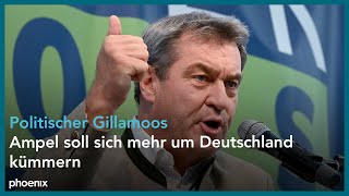 Politischer Gillamoos Rede von Markus Söder CSU Ministerpräsident Bayern am 040923 [upl. by Nonohcle]