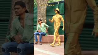 Golden man public reaction viralreels [upl. by Anaiq214]