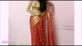 Artistic Saree Wearing MethodHow To Wrap Indian Ethnic SariSteps [upl. by Uamak]