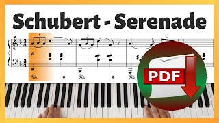 Schubert  Serenade D957 No4 Ständchen Easy Piano Sheet Music  Piano Tutorial [upl. by Edithe]