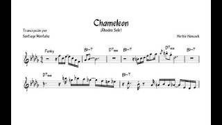 Herbie Hancock ¨Chameleon¨  Rhodes Solo Transcription [upl. by Eissirc]