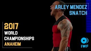 Arley Mendez  175kg Snatch [upl. by Ellerehc]