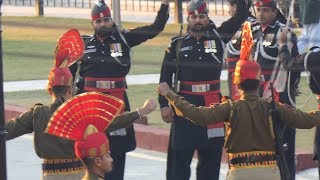 INDIAN BSF Vs PAKISTAN Rangers Parade Ceremony at Wagah Attari Border Video in 4k ultra Hd [upl. by Eanar823]