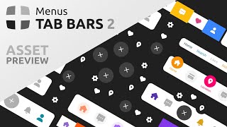 Menus  Tab Bars 2  Doozy UI  Asset Preview [upl. by Aramaj]