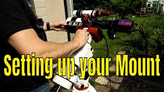 How to set up your Equatorial mount for Astrophotography  HEQ5 [upl. by Derna]