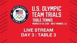 2024 US Olympic Team Trials  Table Tennis Table 2 Day 3 Session 1 [upl. by Leyla181]