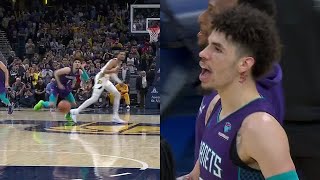 LaMelo Ball SHUTS DOWN Tyrese Haliburton to seal Hornets’ win  NBA on ESPN [upl. by Elke]