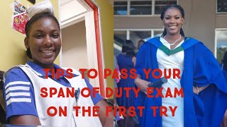 HOW TO PASS SPAN OF DUTY EXAM [upl. by Sivehc]