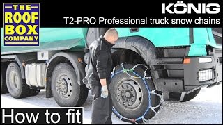 König T2 PRO Professional Snow Chains for trucks  How to fit [upl. by Kylynn]