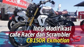 VLOG  Intip Custom CB150R exmotion caferacer dan scrambler [upl. by Nwahsak]