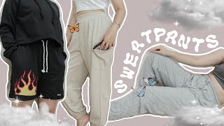 SHOPEE HAUL  CELANA SWEATPANTS UNISEX  Yoselyn Eunike [upl. by Fraser]