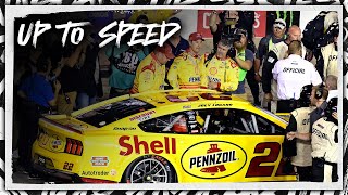 Joey Logano penalized after pitroad incident at Richmond  NASCAR [upl. by Eidnim]