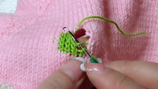 Knitwear Mending How to Fix Your Sweater Holes Like a Pro [upl. by Brockwell]