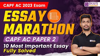 CAPF AC 2023 Essay Marathon  CAPF AC Essay writing [upl. by Aikaj167]