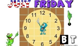 MONTHS of the year  DAYS of the week  TIME on a clock  COLORS SONG for kids [upl. by Francie]