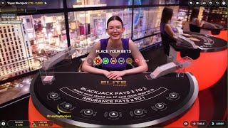 Double The Money On Blackjack Table  888 Casino [upl. by Suivatram]