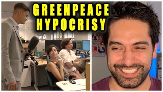 GB News Invade Greenpeace HQ 😂 [upl. by Natsirk580]