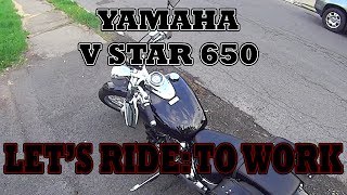 Yamaha V Star 650  My Ride to work [upl. by Nomead]