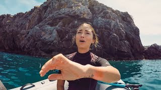 Jelly Fish Attack Free Diving the Balearic Islands Sailing La Vagabonde Ep 93 [upl. by Adyht238]