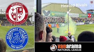 Pyro Limbs Crowd Trouble Woking v Aldershot [upl. by Acnairb]