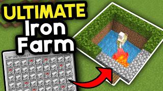 Easiest Iron Farm Minecraft Bedrock 121 [upl. by Arrek747]