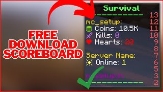 How to Make Scoreboard in Aternos  Full Setup  Add Scoreboard plugin in Hindi [upl. by Yhtrod]