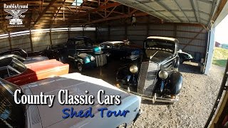 Hot Rods Muscle Cars amp Classics  Shed Tour  Country Classic Cars [upl. by Enihsnus]