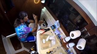 SV Southern Cross Ep10  Installing a Jabsco lite electric marine toilet on our sailboat [upl. by Nevile]