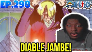 Naruto Fan Watches One Piece For The First Time DIABLE JAMBE  One Piece Episode 298 REACTION [upl. by Adniuqal]