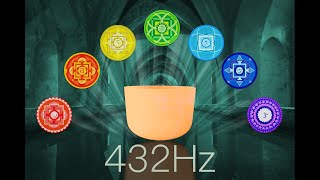 All 7 Chakras Crystal Singing Bowls 30 Min Deep Opening amp Balancing Meditation Music  432Hz based [upl. by Mckale]