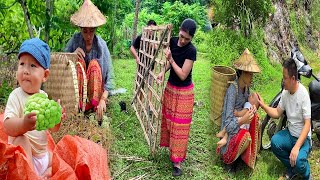 Video Full120 Days Gardening Harvesting giant custard apples make bamboo wallbuilding a new life [upl. by Niliac973]