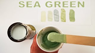 How To Make Sea Green Color or Dark Aqua With Acrylic Water Color Paints [upl. by Orabel868]