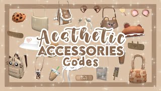 Aesthetic Bloxburg Accessories Codes Brown [upl. by Newman470]