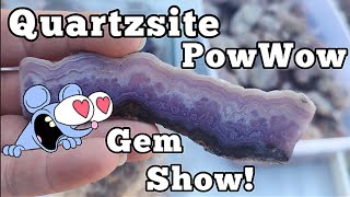 Quartzsite PowWow 💎🥰🪨 quartzsite arizona gemshow crystal rocks turquoise variscite agates [upl. by Terrill]