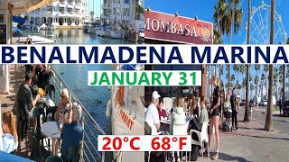 BENALMADENA MARINA WINTER 2024 MALAGA SPAIN COSTA DEL SOL [upl. by Oivaf]