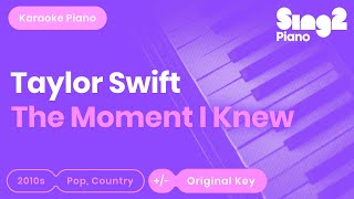 Taylor Swift  The Moment I Knew Piano Karaoke [upl. by Dragde631]