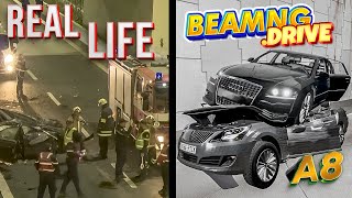 Accidents Based on Real Events on BeamNGDrive 12  Real Life  Flashbacks [upl. by Marozas]