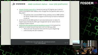 Open Source Firmware status on AMD platforms 2023  4th edition [upl. by Agretha]